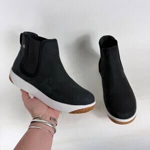 Bogs Kicker Chelsea Rain Boots Women's 8 Black Waterproof Slip-On Comfort